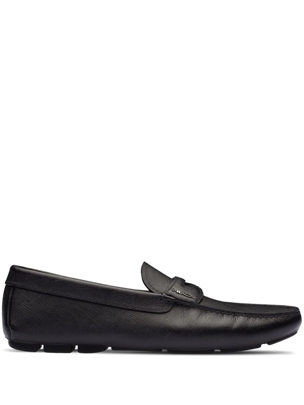Prada leather slip-on loafers