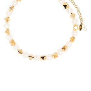 Valentino Garavani  Rockstud Swarovski pearl necklace