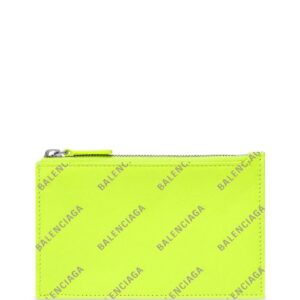 Balenciaga logo-print zip carholder