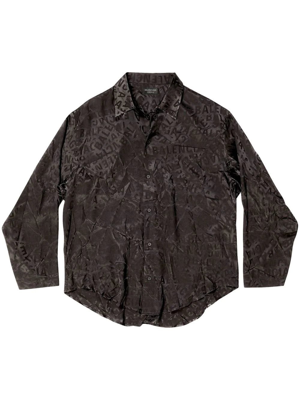 Balenciaga long-print silk shirt
