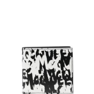 Alexander McQueen  graffiti logo-print wallet