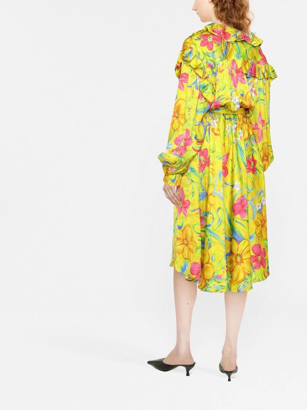 Balenciaga floral jacquard off-shoulder dress - Image 4