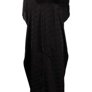 Balenciaga  monogram-pattern knot-embellished dress