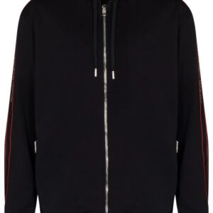 Alexander McQueen  logo-tape zip-up hoodie