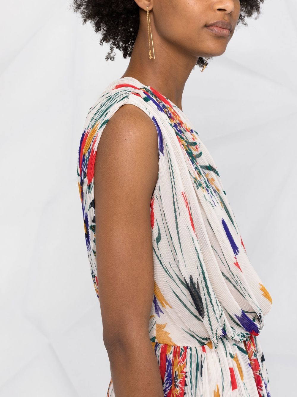 Saint Laurent tulip plissé bubble-hem mini dress - Image 7