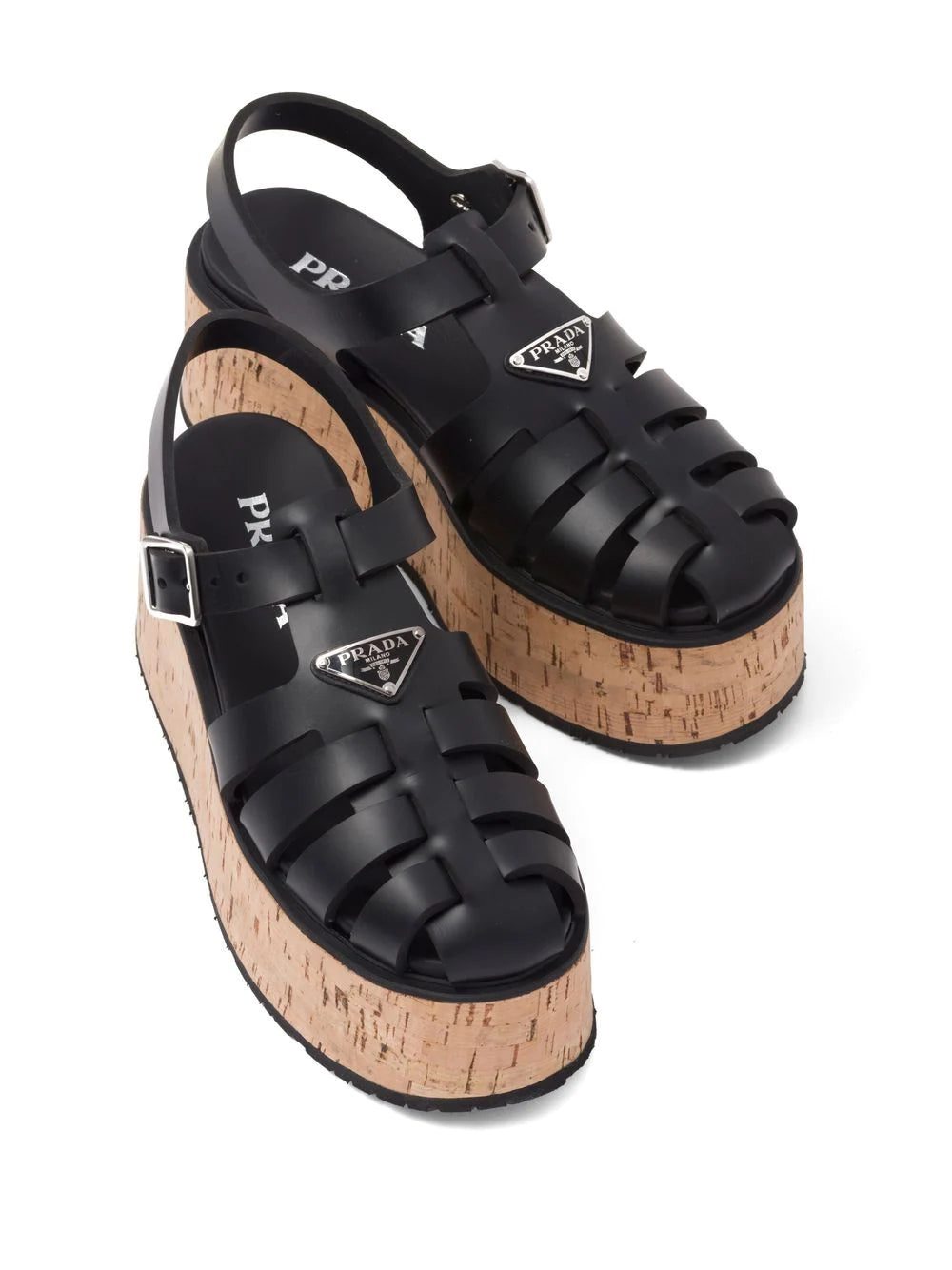 Prada platform wedge sandals - Image 4