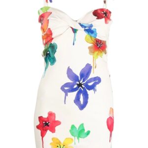 Off-White floral-print sleeveless dress
