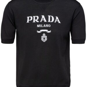 Prada logo-intarsia wool jumper
