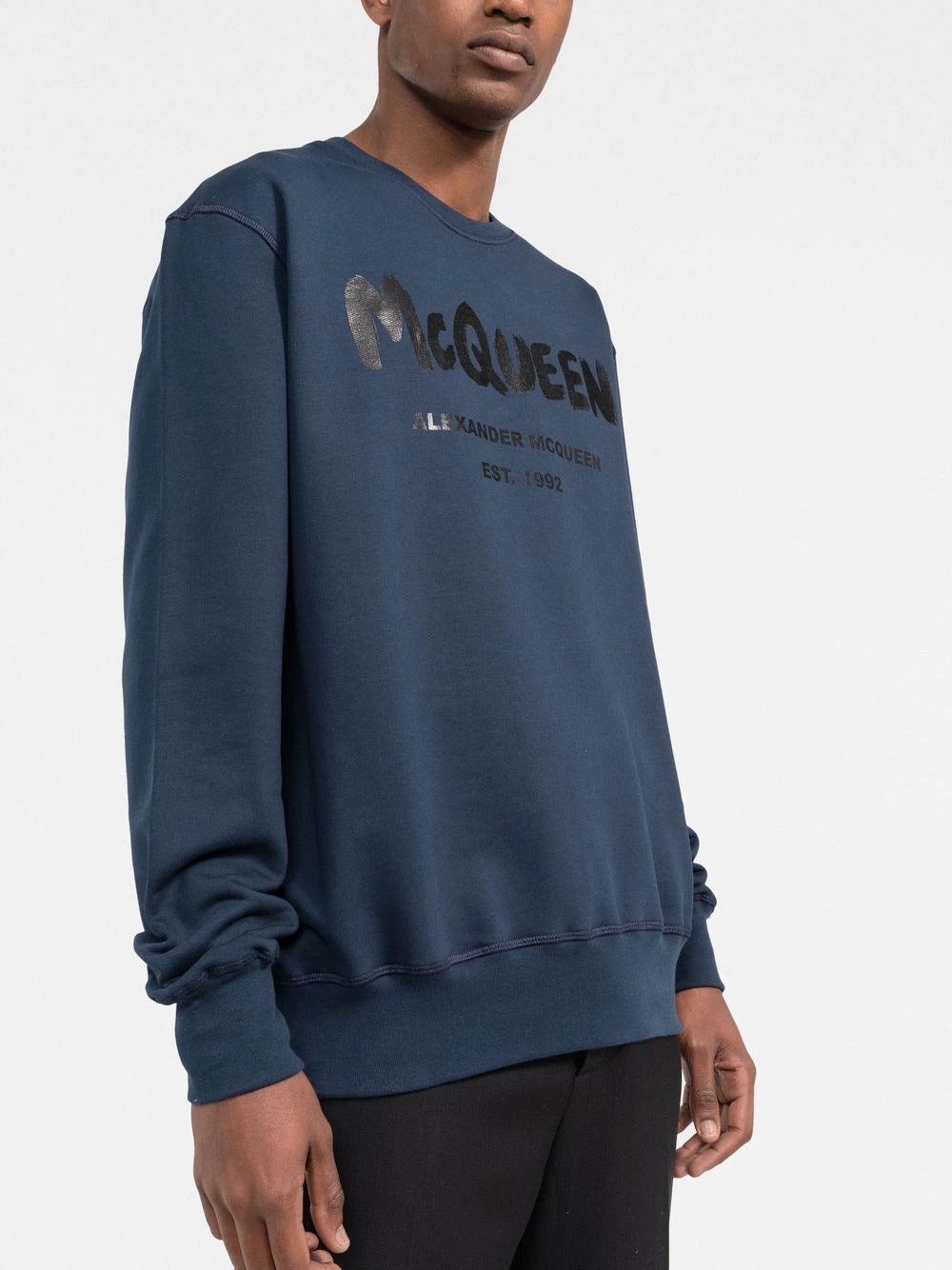 Alexander McQueen graffiti-print crew neck sweatshirt - Image 3