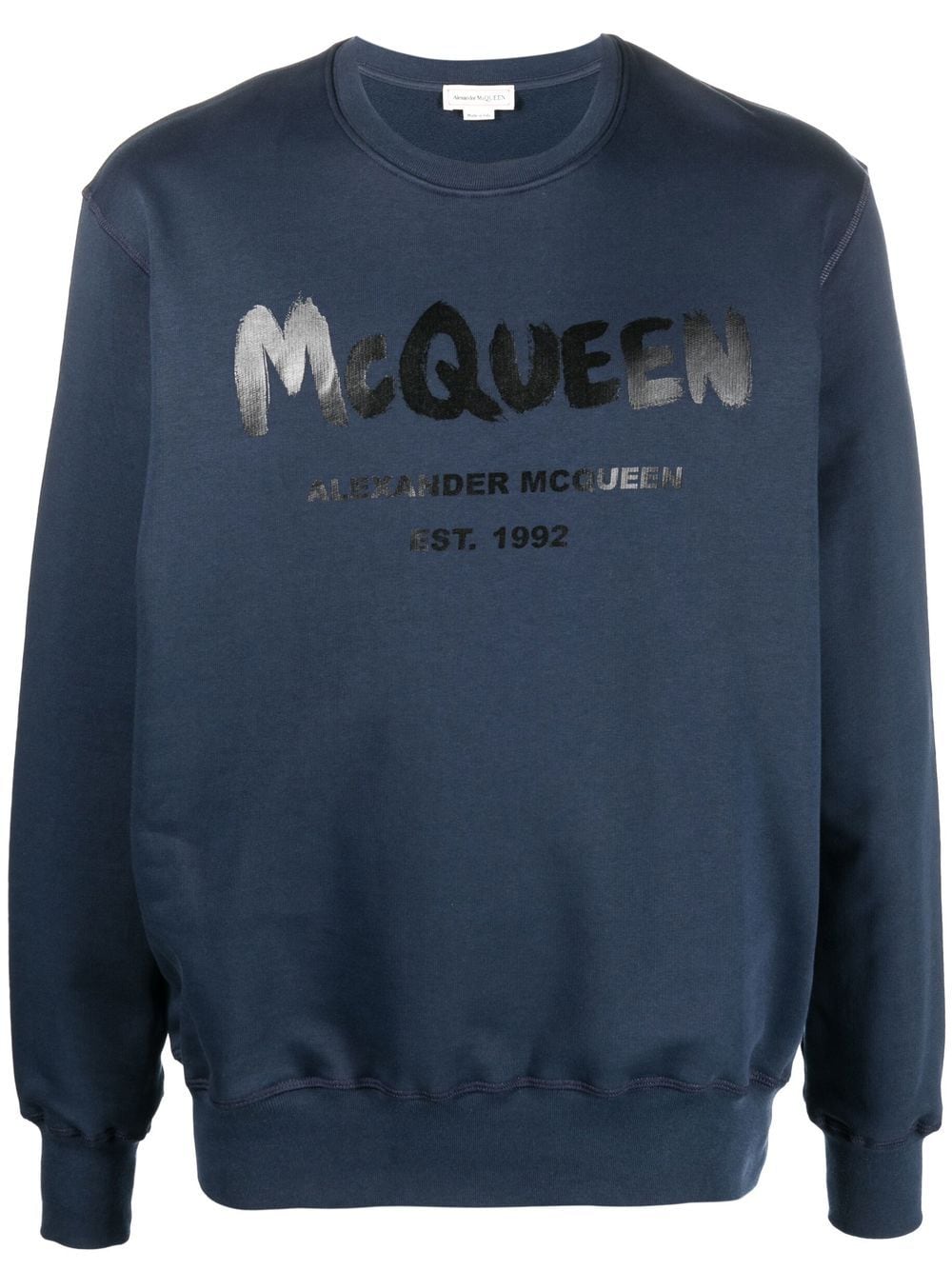 Alexander McQueen graffiti-print crew neck sweatshirt