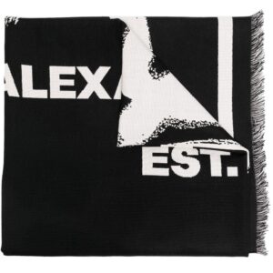 Alexander McQueen Graffiti logo oversized scarf