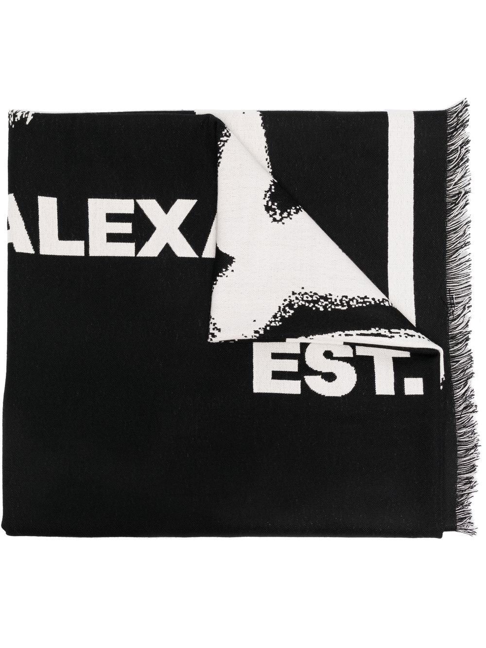 Alexander McQueen Graffiti logo oversized scarf
