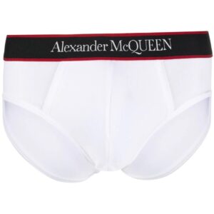 Alexander McQueen logo-waistband cotton briefs