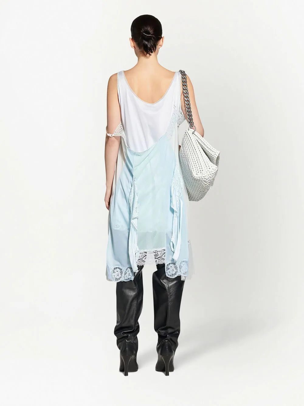 Balenciaga patched slip midi dress - Image 3