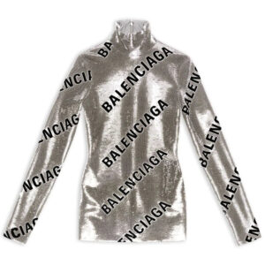 Balenciaga  logo-print sequin mini dress