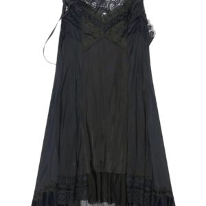 Balenciaga  lace-trim sleeveless asymmetric-hem dress