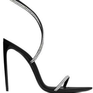 Saint Laurent  Georgia rhinestone-embellished satin sandals