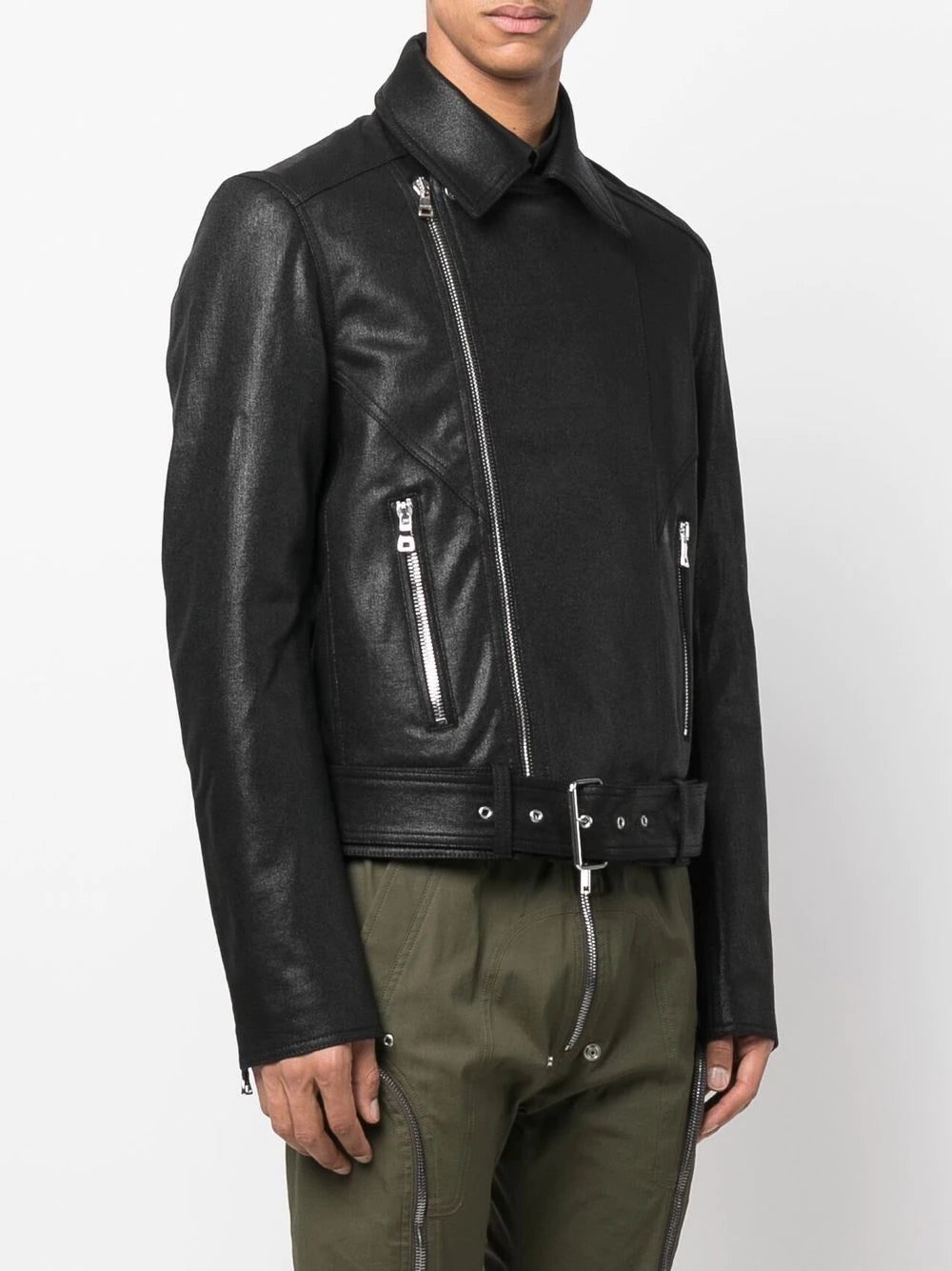 Balmain coated denim biker jacket - Image 3