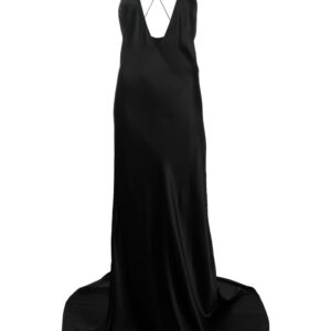Saint Laurent V-neck silk gown