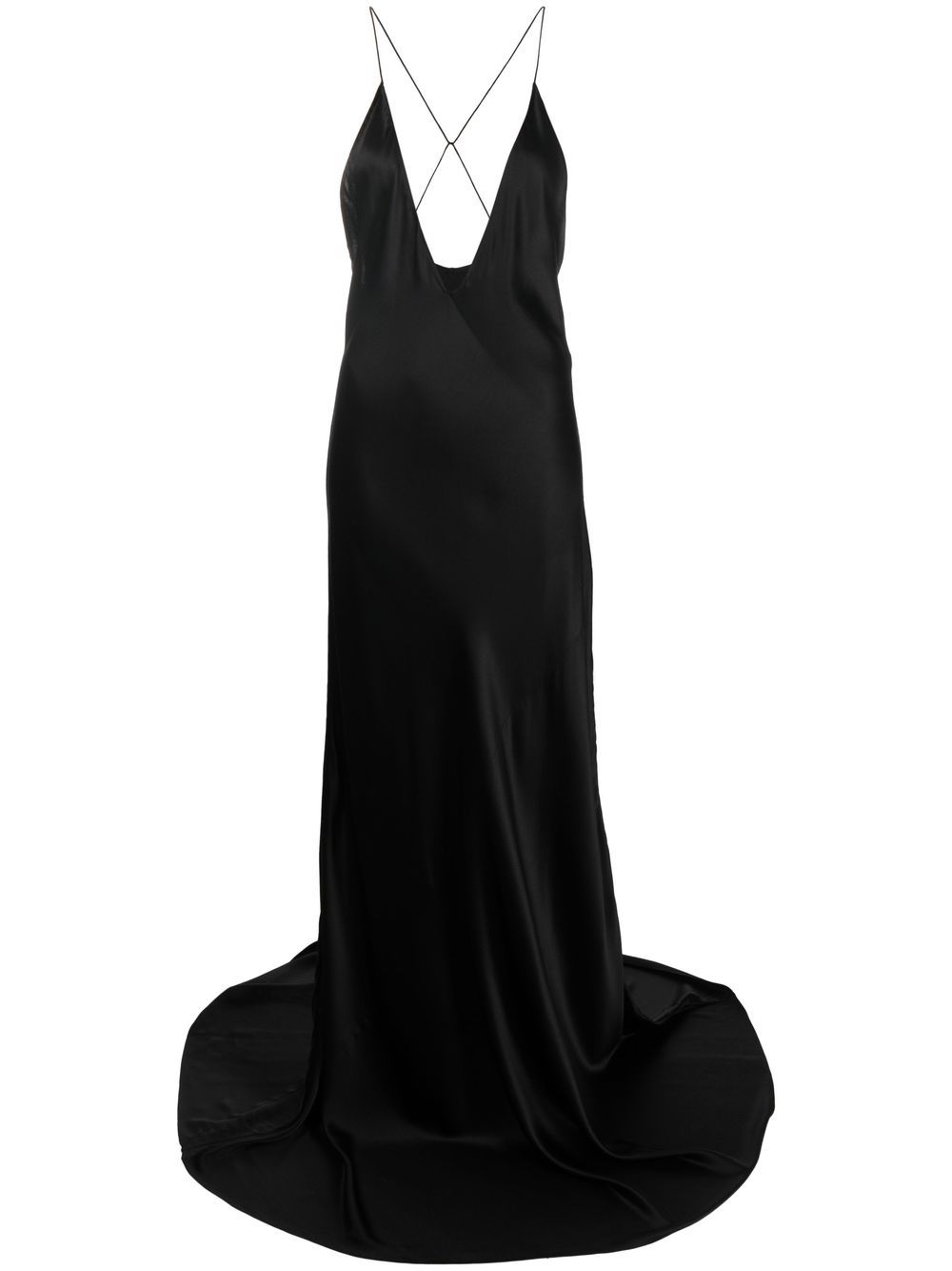 Saint Laurent V-neck silk gown