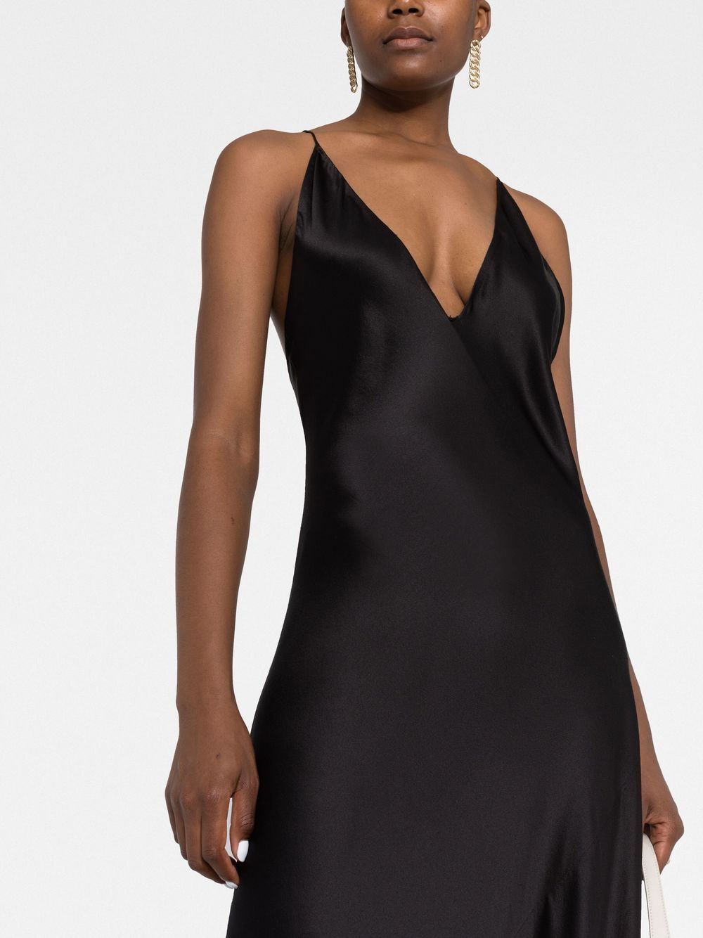 Saint Laurent V-neck silk gown - Image 3