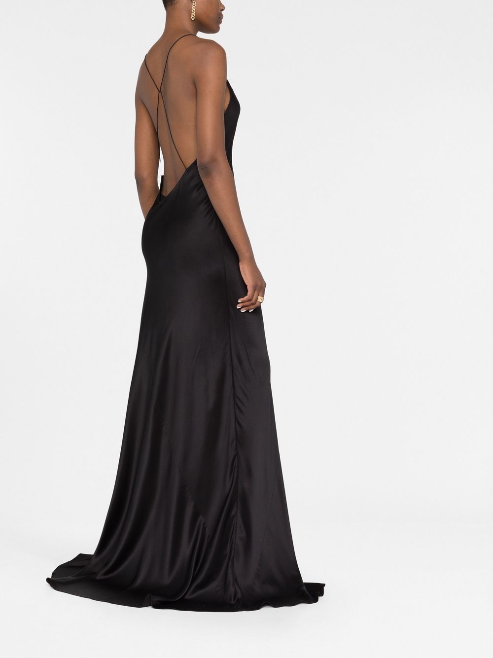 Saint Laurent V-neck silk gown - Image 4