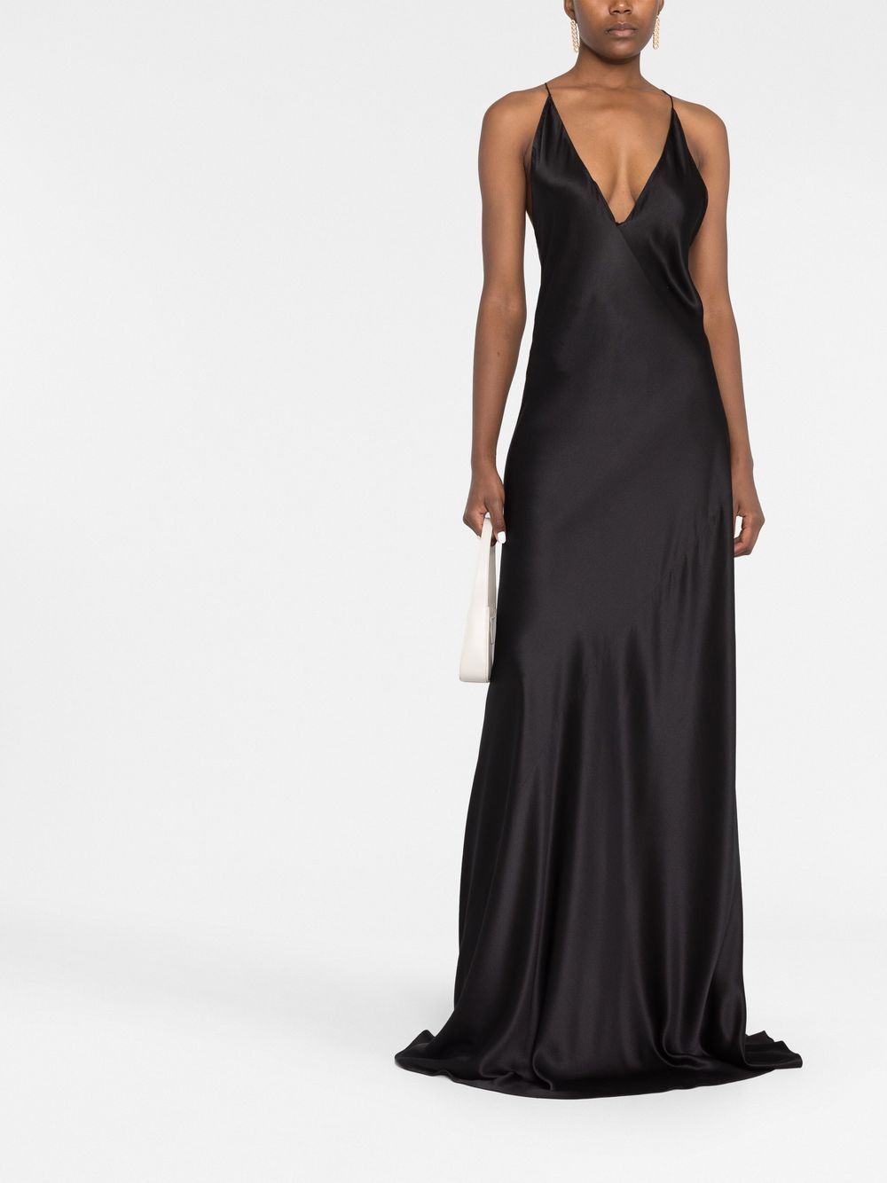 Saint Laurent V-neck silk gown - Image 2