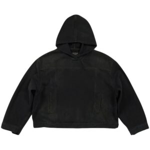 Balenciaga  matte-effect denim hoodie