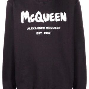 Alexander McQueen  graffiti-print crew neck sweatshirt