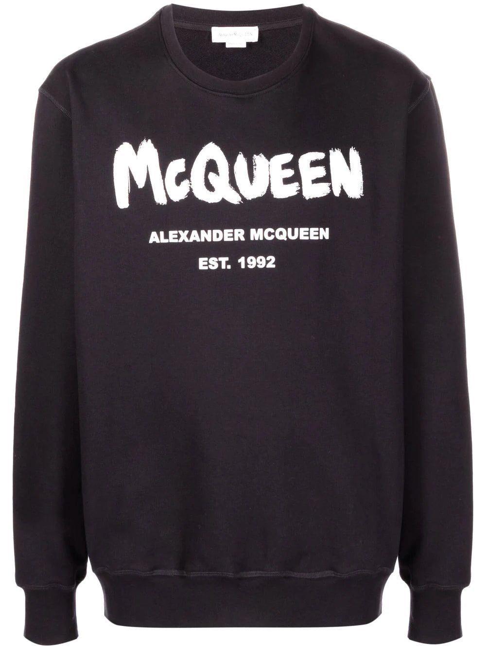 Alexander McQueen graffiti-print crew neck sweatshirt