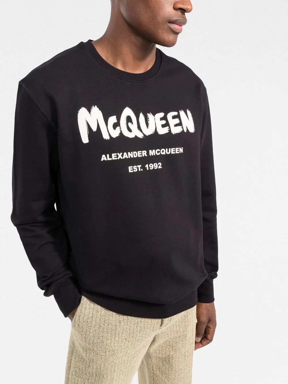 Alexander McQueen graffiti-print crew neck sweatshirt - Image 3