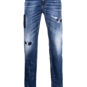 Dsquared2  distressed paint splattered jeans