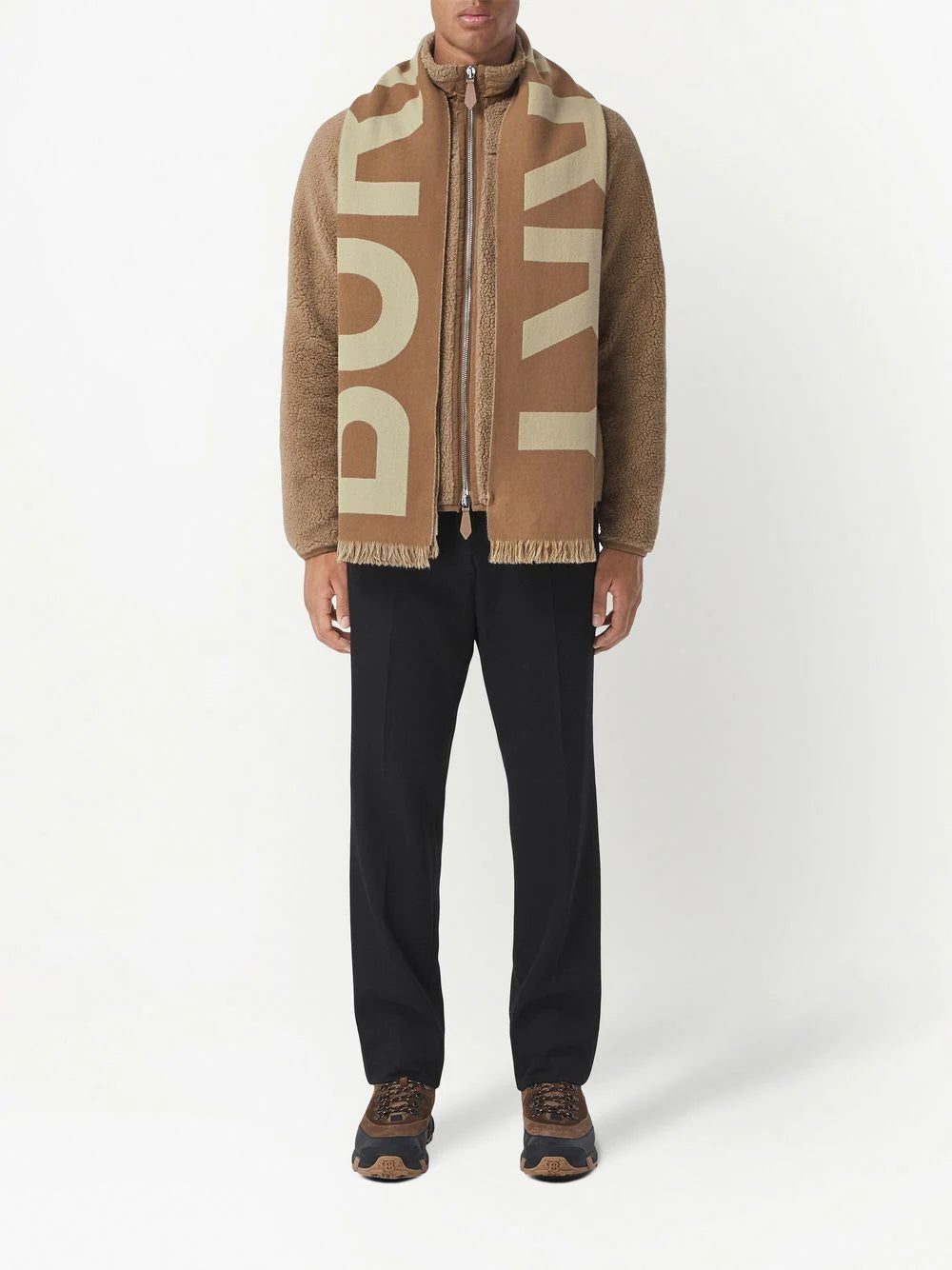 Burberry logo wool jacquard scarf - Image 2