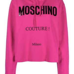 Moschino logo-print cropped hoodie