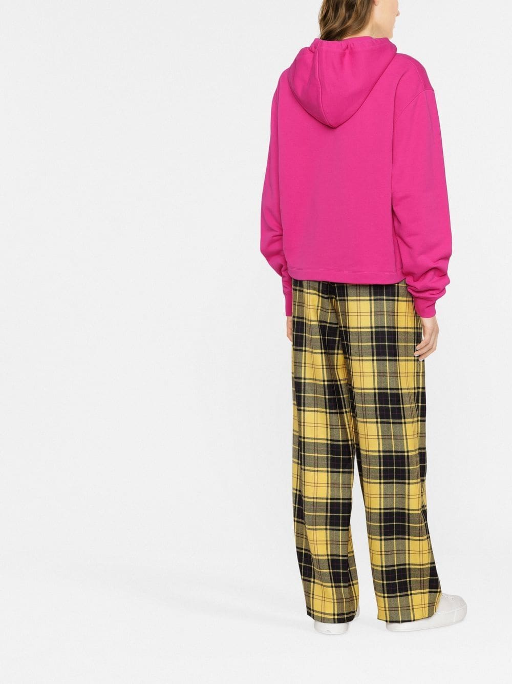 Moschino logo-print cropped hoodie - Image 3