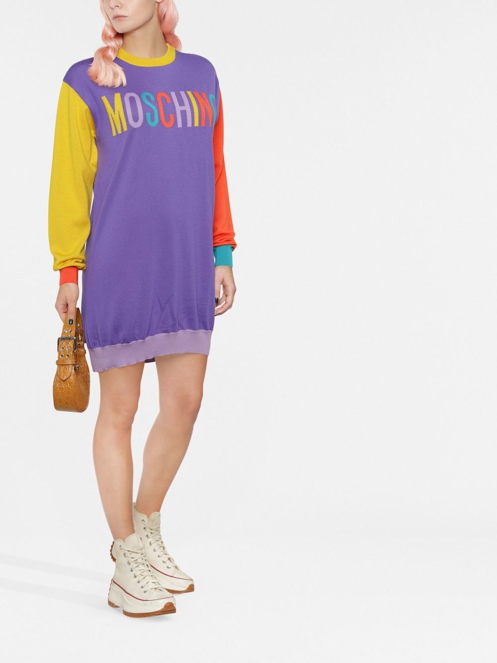 Moschino logo-intarsia jumper dress - Image 2