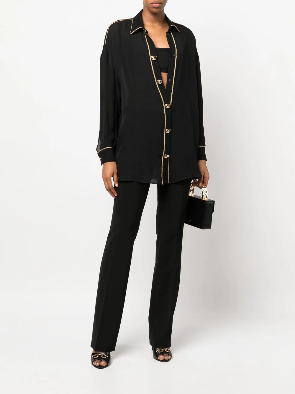 Moschino flared mid-rise trousers - Image 2