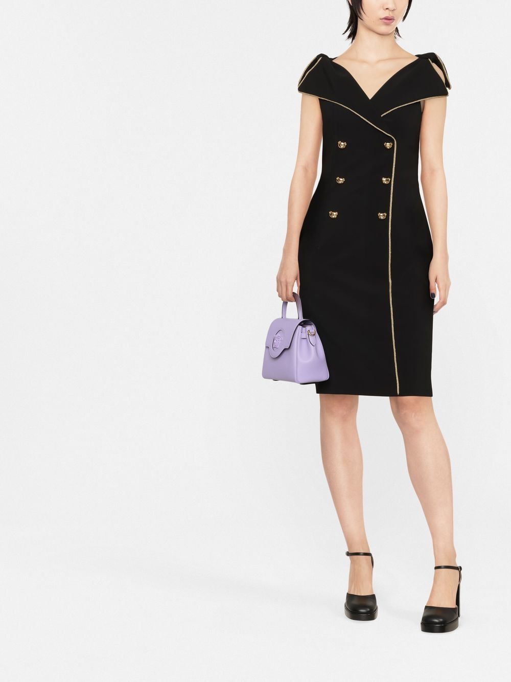 Moschino Teddy-button double-breasted pencil dress - Image 3