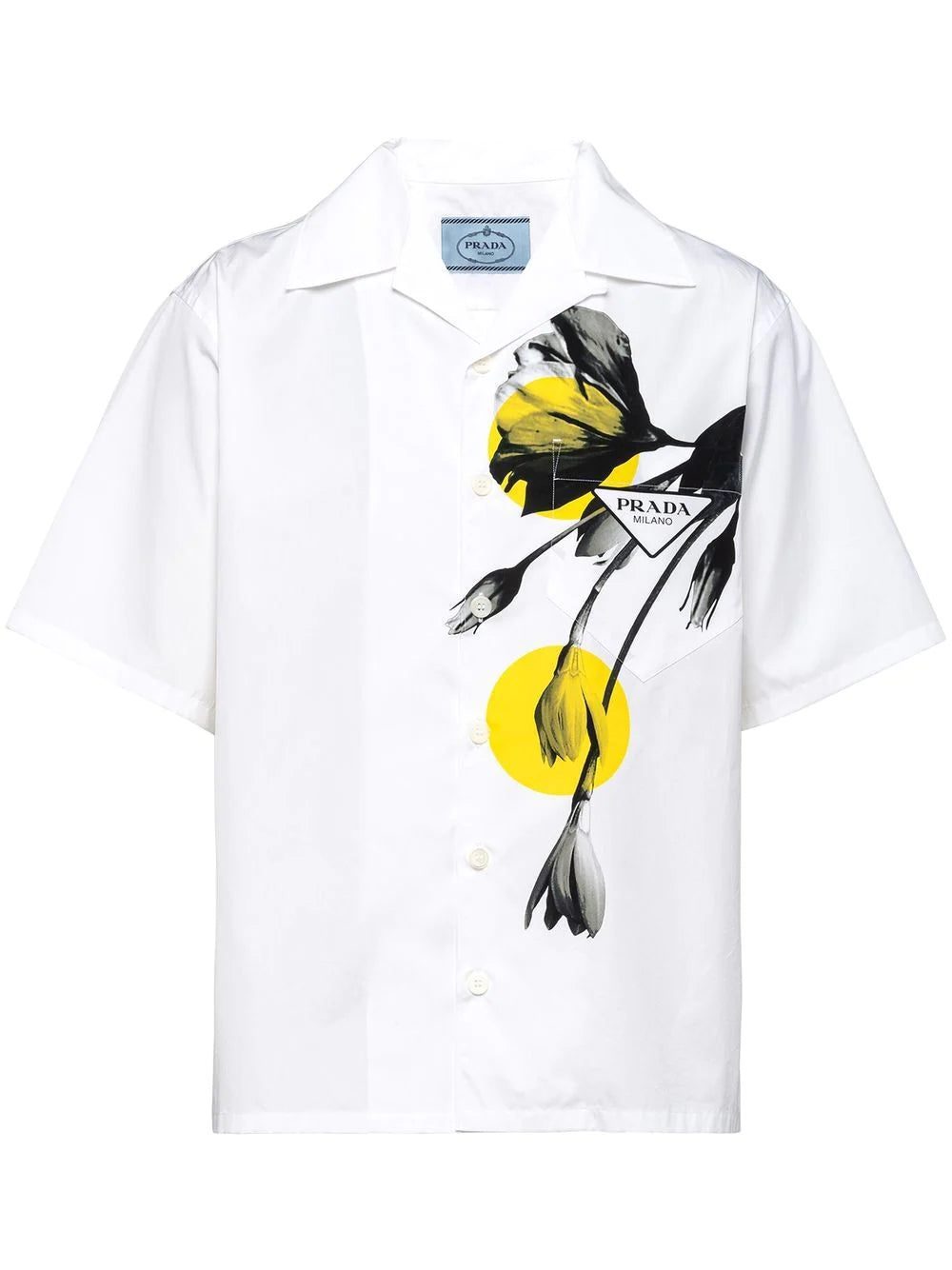 Prada floral-print short-sleeved shirt