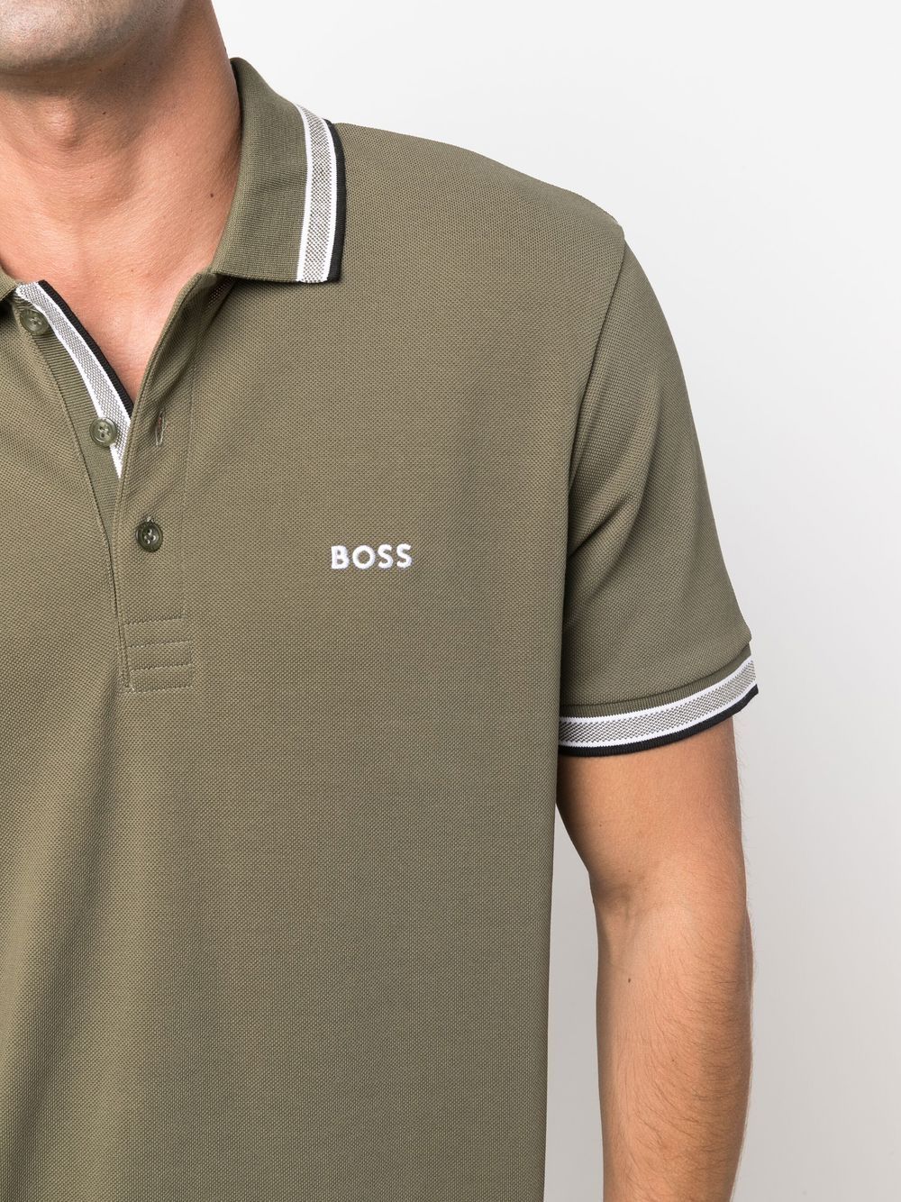BOSS embroidered-logo cotton polo shirt - Image 4