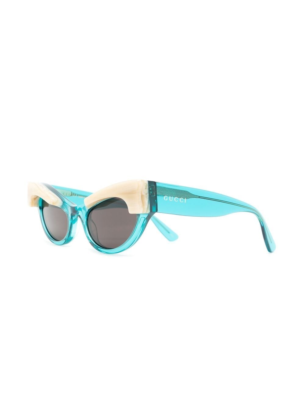 Gucci Eyewear cat-eye horn-effect rim sunglasses - Image 2