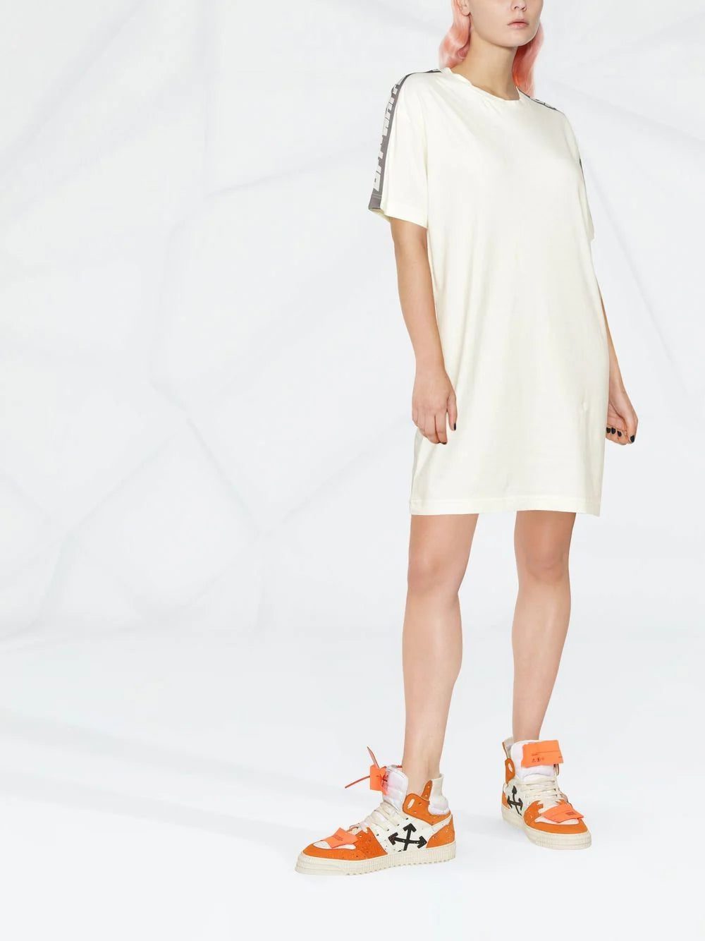 Off-White side-stripe T-shirt dress - Image 3
