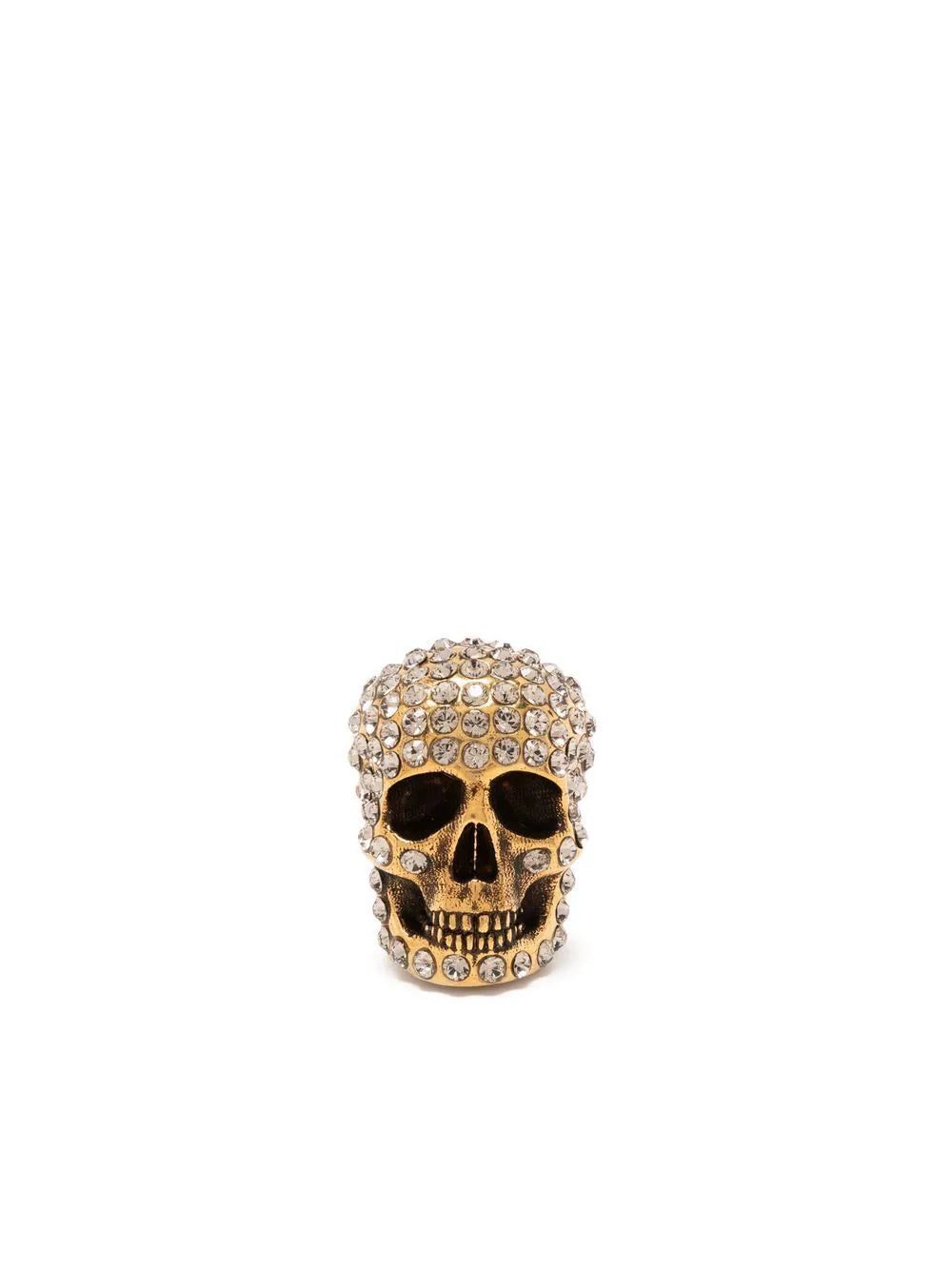 Alexander McQueen crystal-embellished skull earring