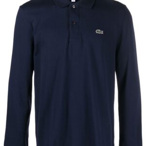 Lacoste  logo-patch long-sleeve polo shirt