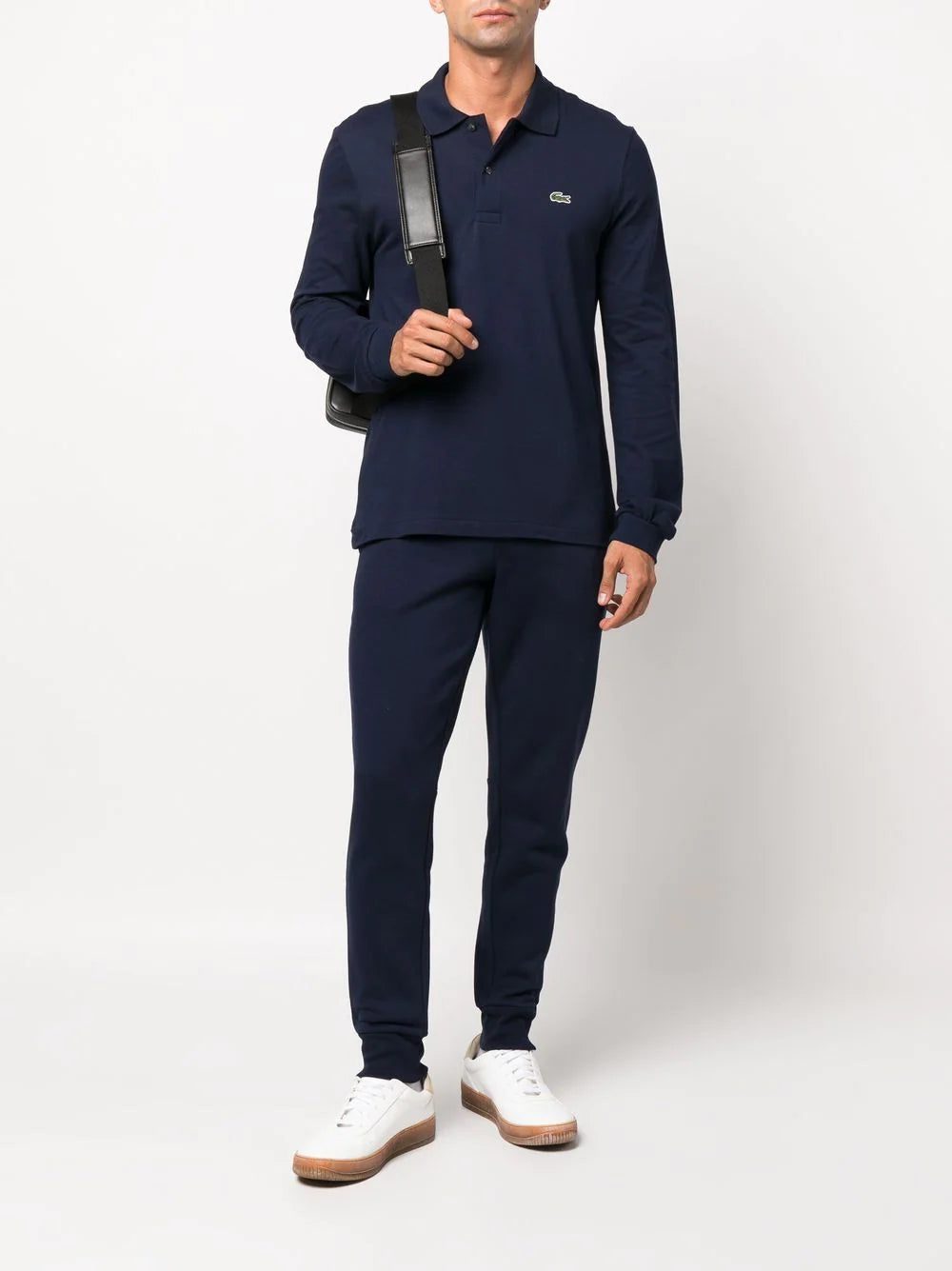 Lacoste logo-patch long-sleeve polo shirt - Image 2