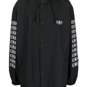 Balenciaga  logo-print hooded jacket