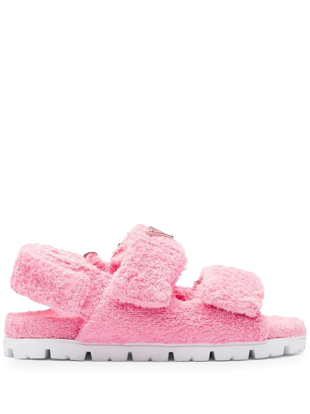 Prada terrycloth slingback sandals