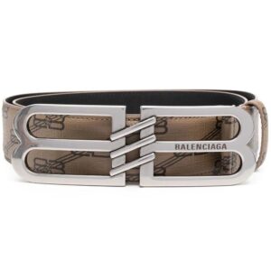 Balenciaga BB-logo leather belt