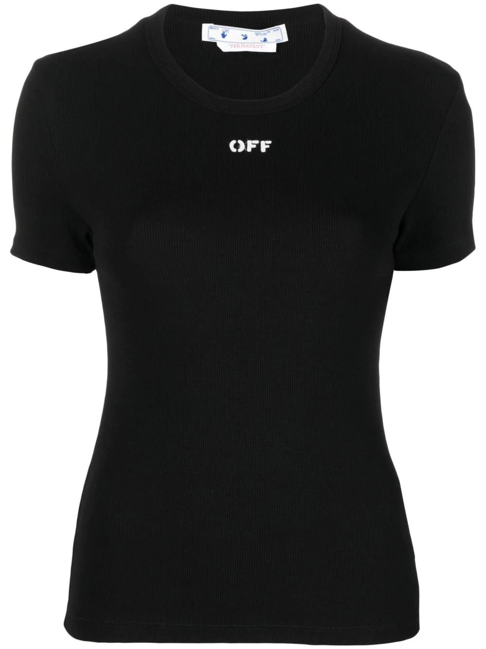 Off-White logo-print ribbed T-shirt