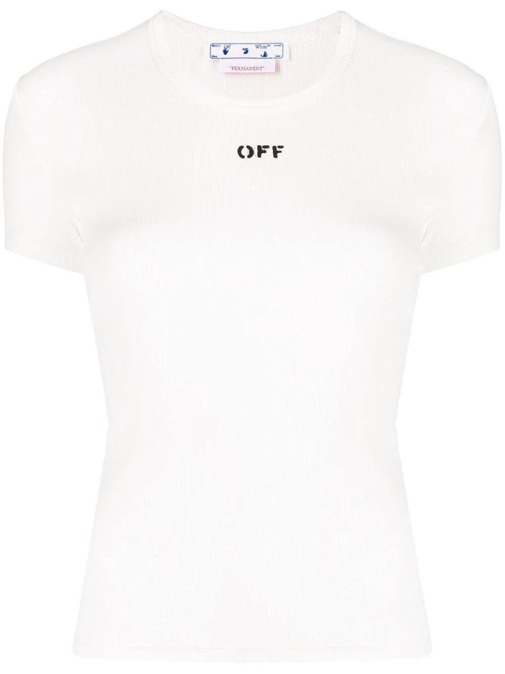 Off-White logo-print ribbed T-shirt